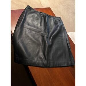 100% Genuine Leather Lined Valerie Stevens Skirt Size 16